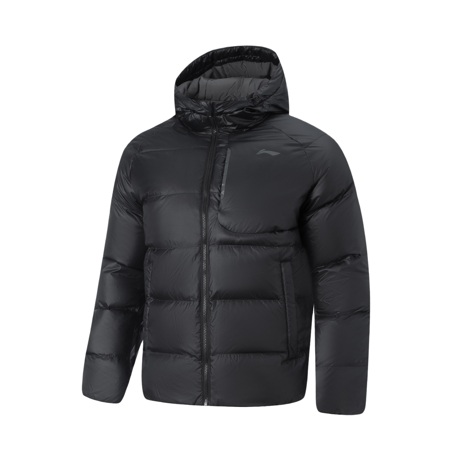 李宁2025冬季新款连帽鸭绒羽绒服