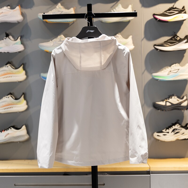 李宁运动风衣女子2026新品健身防泼水连帽防风服梭织外套AFDW102
