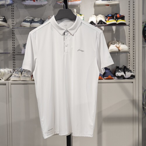 李宁短袖功能POLO衫2025夏季健身系列男子防晒排湿速干T恤APLV047