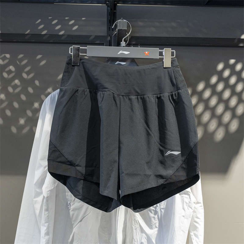 李宁女子短裤速干凉爽运动短裤