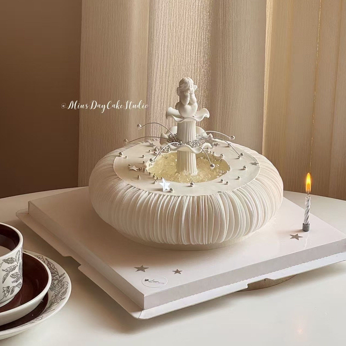 白色系情人节女神生日许愿池蛋糕装饰浪漫仙女派对威化纸花环装扮,节庆用品/礼品,蛋糕/烘焙装饰用品,淘宝优惠券,粉丝福利购,淘宝优惠卷