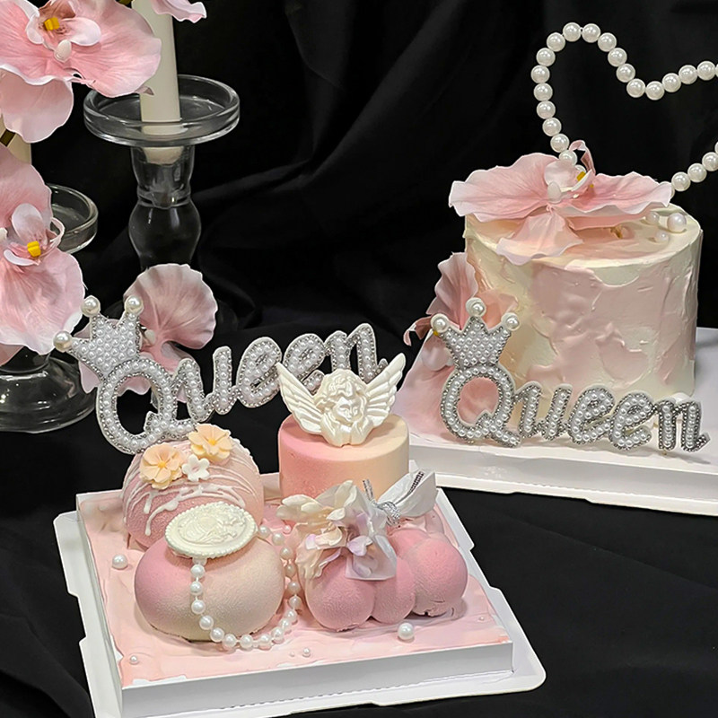 唯美3.8女神节妇女节法式慕斯蛋糕复古欧式围边皇冠珍珠Queen插件,节庆用品/礼品,蛋糕/烘焙装饰用品,淘宝优惠券,粉丝福利购,淘宝优惠卷