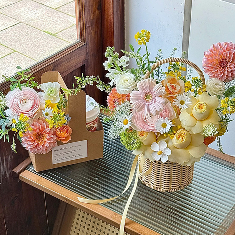 韩式春日母亲节藤编手提花篮妈妈节日牛皮盒花束奶茶礼盒贺卡丝带,节庆用品/礼品,蛋糕/烘焙装饰用品,淘宝优惠券,粉丝福利购,淘宝优惠卷