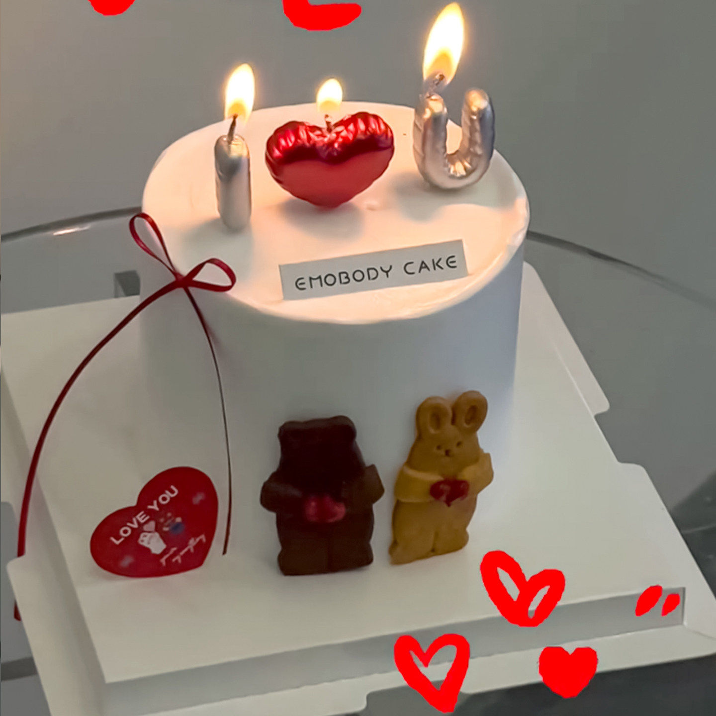 网红2.14情人节告白情侣熊兔蛋糕装饰饼干DIY蝴蝶结丝带爱心蜡烛,节庆用品/礼品,蛋糕/烘焙装饰用品,淘宝优惠券,粉丝福利购,淘宝优惠卷