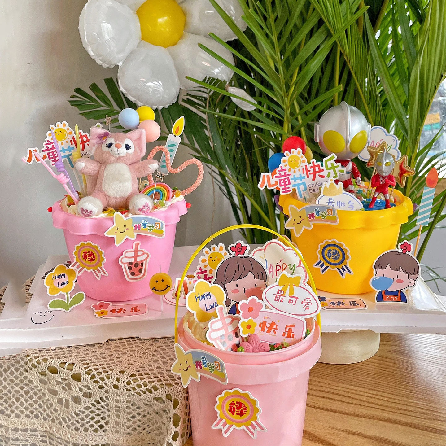 网红六一儿童节奶油桶蛋糕装饰DIY材料卡通奥特曼可爱甜品插件,节庆用品/礼品,蛋糕/烘焙装饰用品,淘宝优惠券,粉丝福利购,淘宝优惠卷