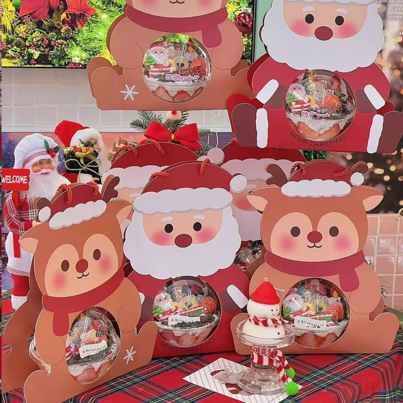 圣诞节礼品手提包装盒麋鹿圣诞树