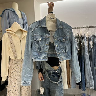 PLNH2025秋季新款韩版时尚设计感宽松显瘦休闲百搭短款牛仔外套