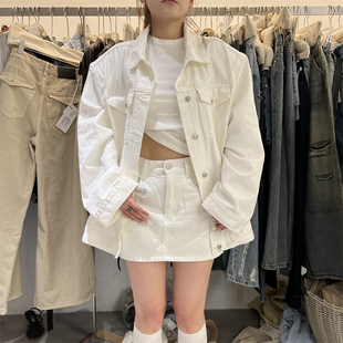 PLNH2026春季新款韩版时尚设计感宽松显瘦阔版洗水质感牛仔外套女