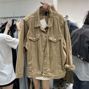 PLNH2025秋季新款韩版时尚设计感宽松显瘦复古气质休闲牛仔外套