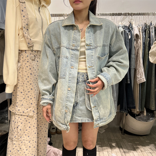 PLNH2025秋季新款韩版时尚设计感宽松显瘦气质洗水百搭牛仔外套