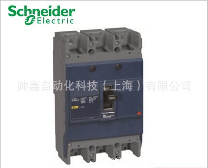 施耐德低压塑壳断路器EZD250M3200N 3P200A家用拨动手柄配电保护