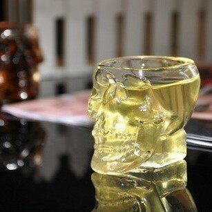 创意个性 玻璃酒杯 骷髅头酒杯 威士忌酒杯 伏加特酒杯 香槟杯