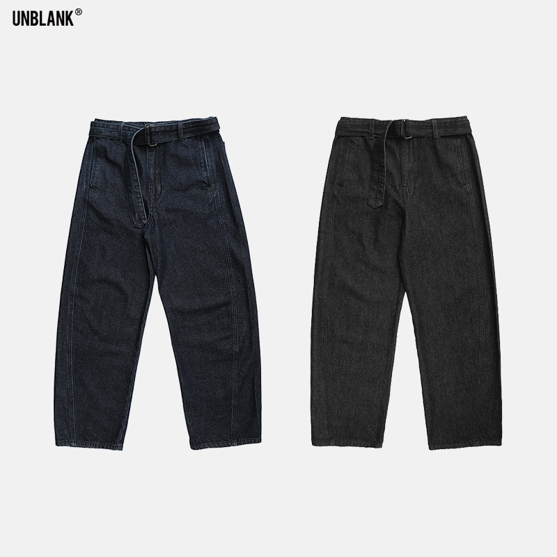 25新复古深蓝老妹儿弯刀牛仔裤