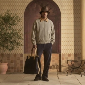 轻奢老钱风哈灵顿男士 Unblank 复古千鸟格 翻领夹克春秋外套