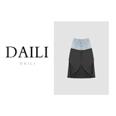 拼色显瘦气质休闲半身裙女DL2507034 时尚 呼呼专享 黛利新款