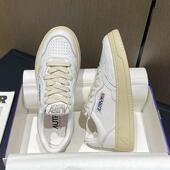 真皮厚底黑白熊猫韩国复古ept运动板鞋 autry小白鞋 女虞书欣同款 男