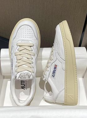 autry小白鞋女虞书欣同款真皮厚底黑白熊猫韩国复古ept运动板鞋男