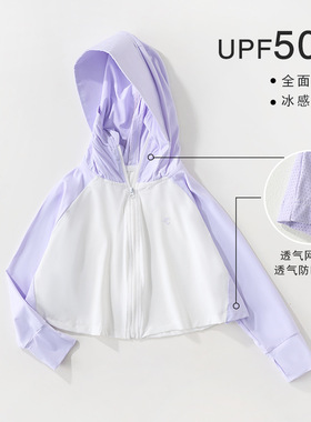 婴幼儿防晒衣外出防紫外线夏季透气薄款凉感冰丝儿童防晒服皮肤衣