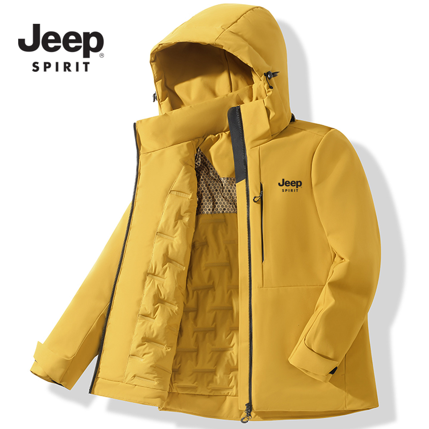 jeep吉普男棉衣加厚保暖石墨烯棉袄2025冬装户外防风冲锋衣女外套