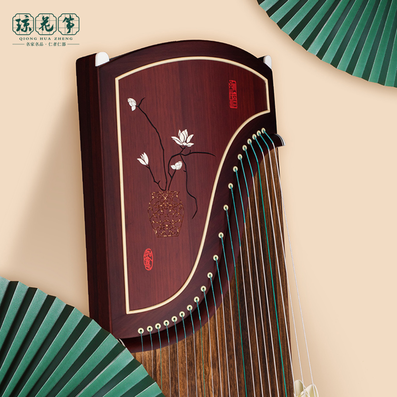 【琼花古筝】满园春色 儿童专业考级 红木成人演奏乐器 扬州古筝