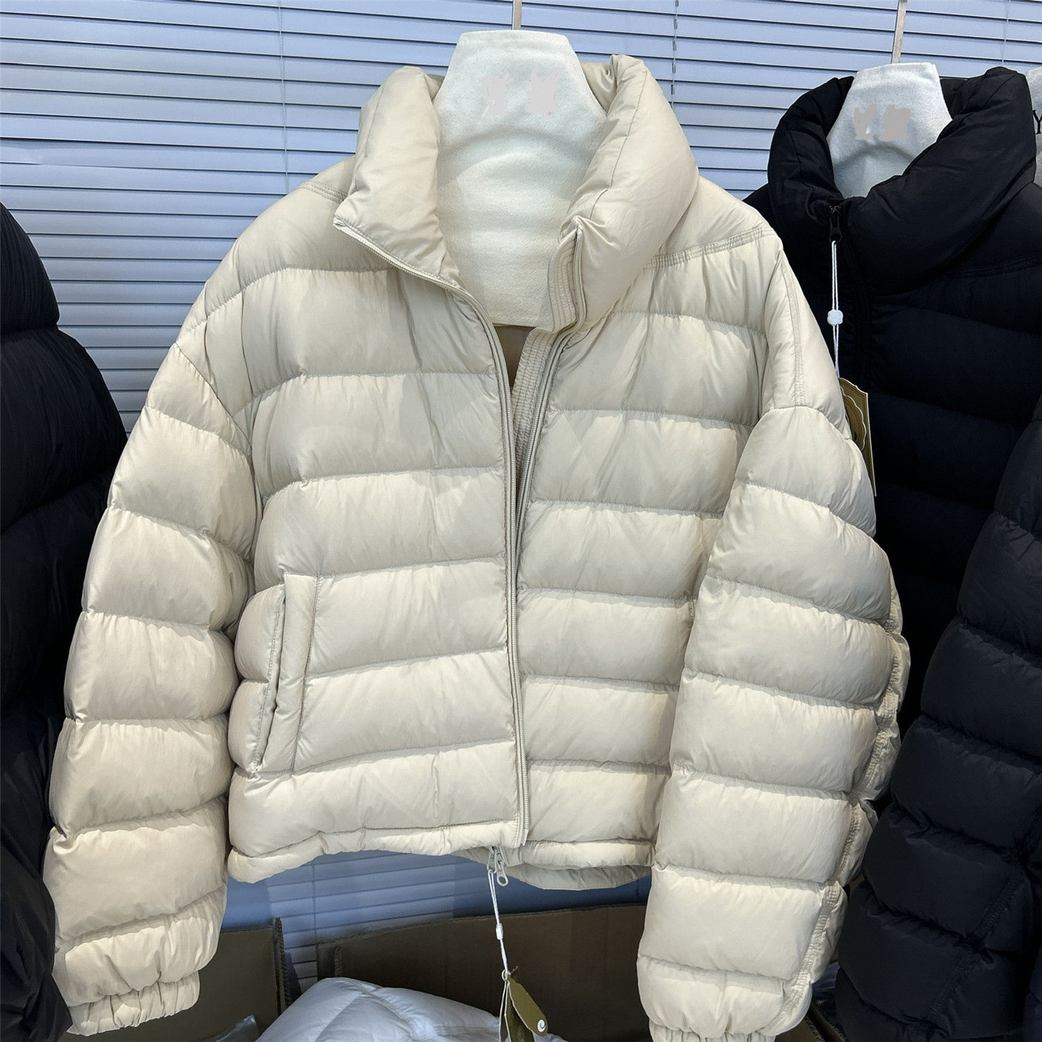 欧洲站欧货2025新款立领90白鹅绒羽绒服女宽松百搭韩版时尚外套女