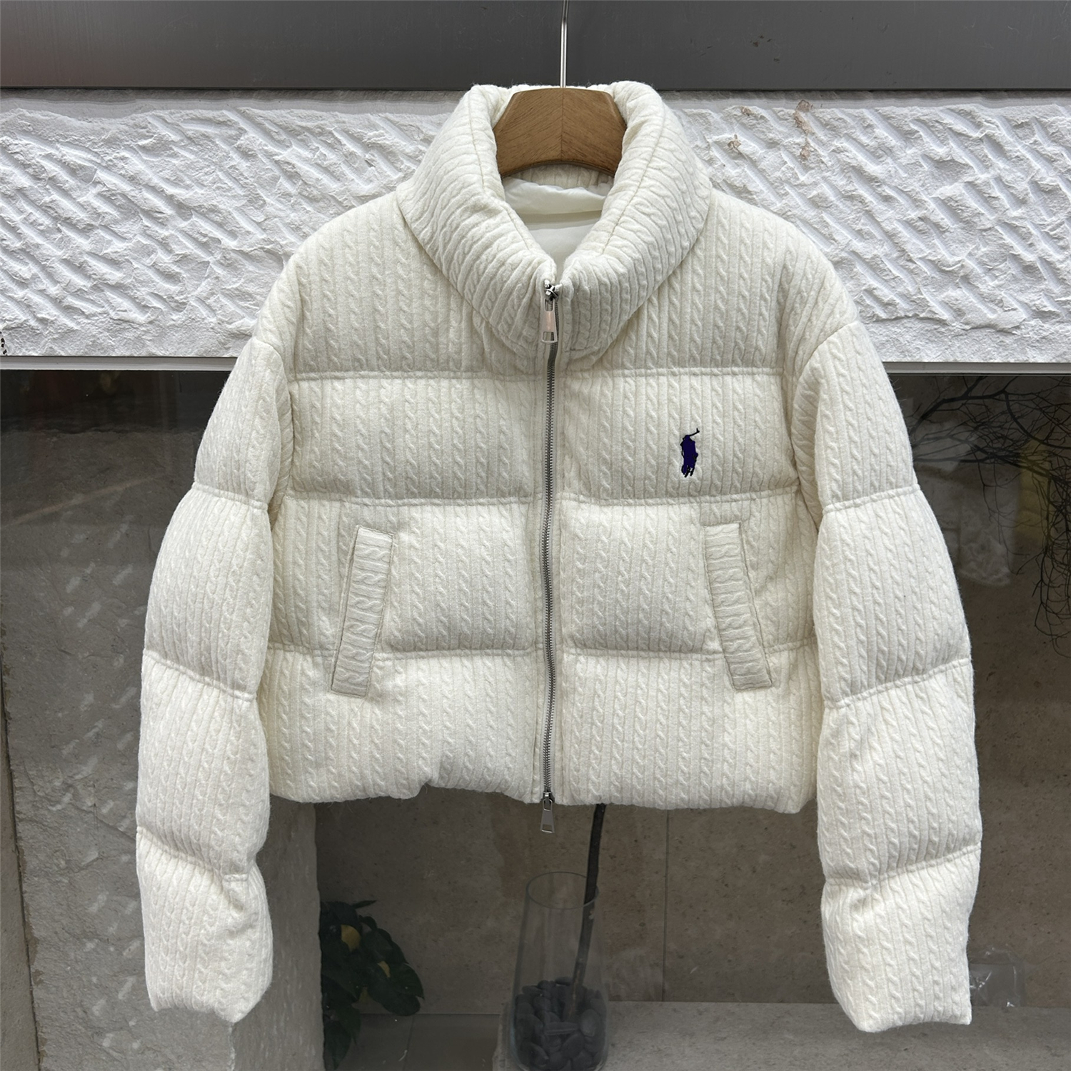 欧洲站欧货立领短款羽绒服女鹅绒90保暖加厚面包服冬季外套时尚