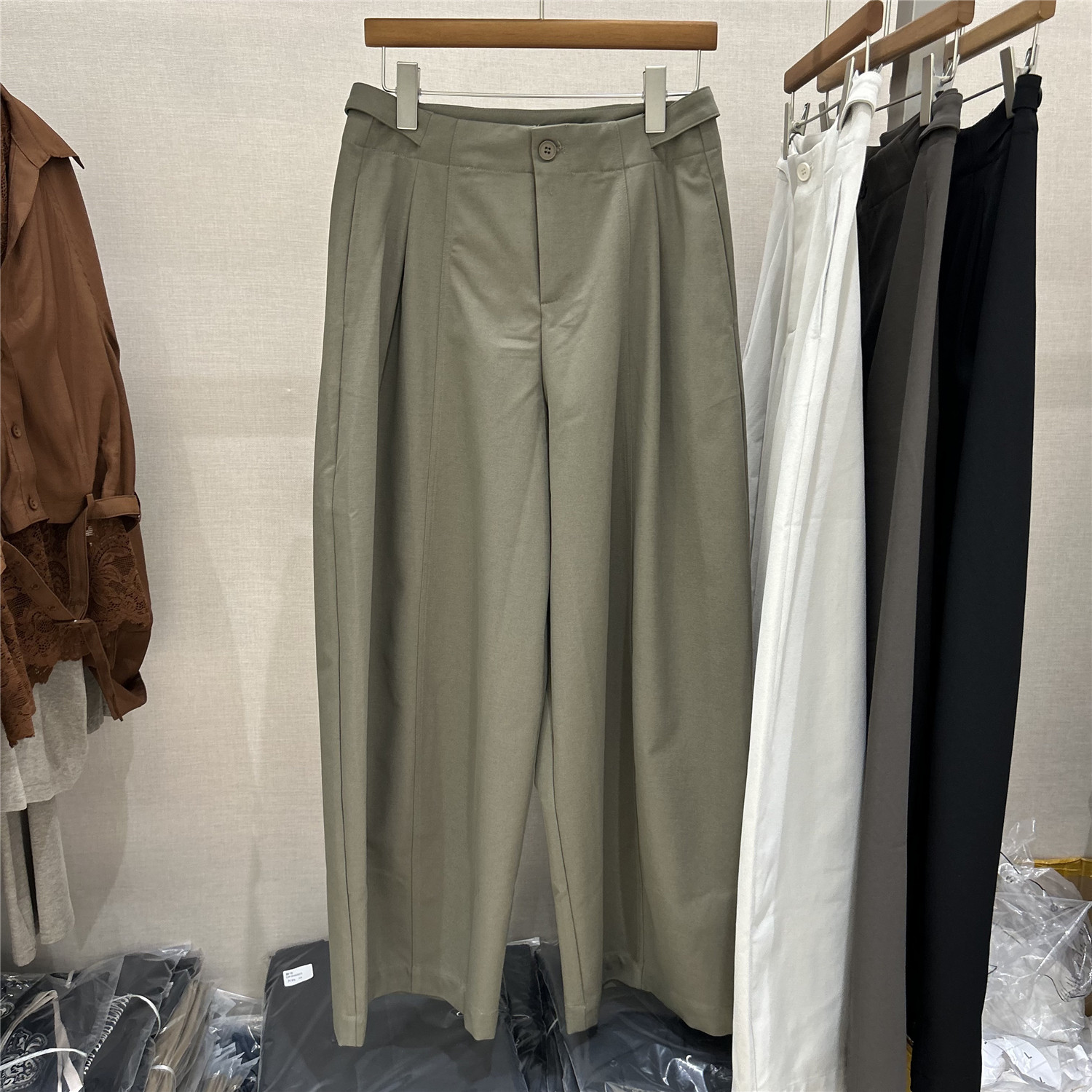 欧洲站欧货2026秋季新款高腰阔腿裤女宽松百搭显瘦休闲直筒裤长裤