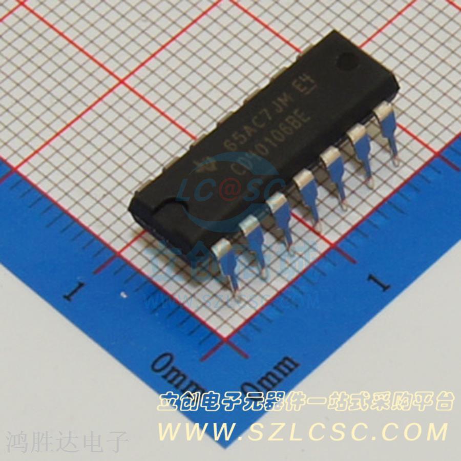4000系列逻辑芯片 CD40106BE DIP-14 CMOS 六路施密特触发器