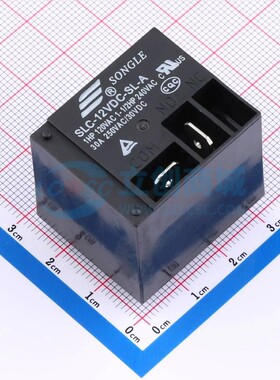 SLC-12VDC-SL-A 黑色 松乐 插件,32.2x27.6mm 现货