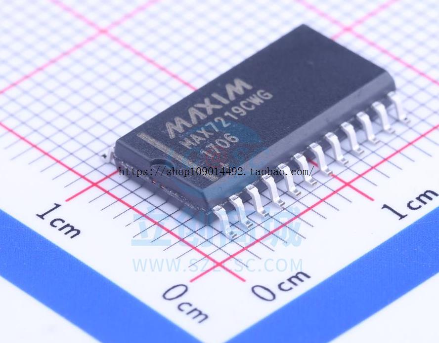 MAX7219CWG 芯片 显示器驱动器 LED驱动器 8位 SOP-24 贴片IC