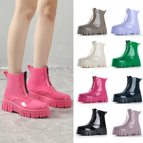 三明美短筒四季鞋时尚百搭雨鞋女