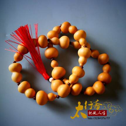 天然葫芦手捻手串挂饰汽车挂件美国小葫芦铁葫芦草里金手持文玩串