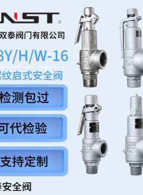 双泰安全阀A28H/W/Y-16/25C/P/R弹簧全启式安全阀蒸汽锅炉泄压阀