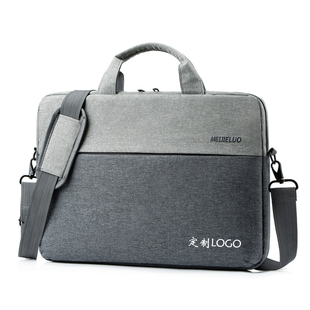 定制LOGO商务电脑包礼品订做单肩手提包15.6寸简约出差办公公文包