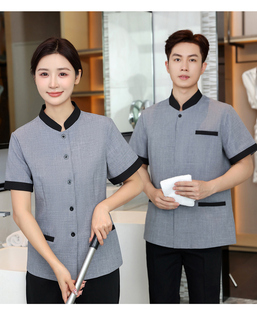 宾馆客房楼层清洁PA阿姨厚棉服 女保洁服长短袖 冬装 酒店工作服夏装