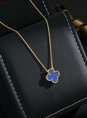 合金合金女韩版气质四叶草项链短