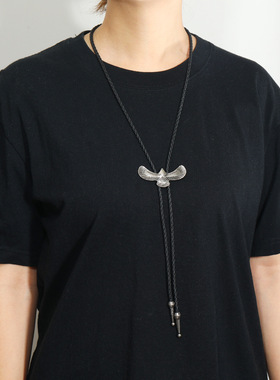 欧美复古英伦bolo tie牛仔波洛领带西部男士老鹰项链衬衫领绳领结