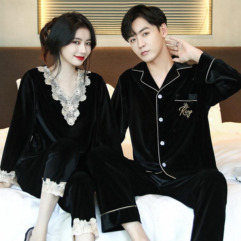 情侣睡衣春秋男士金丝绒大码家居服女士薄款秋冬季2024年新款套装,女士内衣/男士内衣/家居服,睡衣/家居服套装,淘宝优惠券,粉丝福利购,淘宝优惠卷