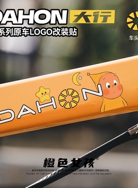 适用大行自行车贴纸卡通装饰logo改色P8/10/18D69K3C10D18膜保护