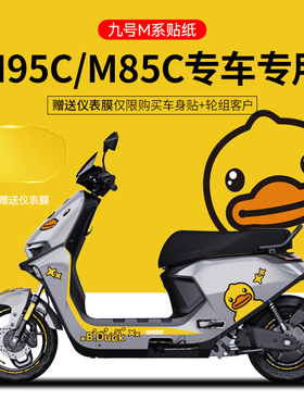 适用九号M95C/85电摩贴纸电动车仪表膜轮毂反光贴划痕遮挡改装贴