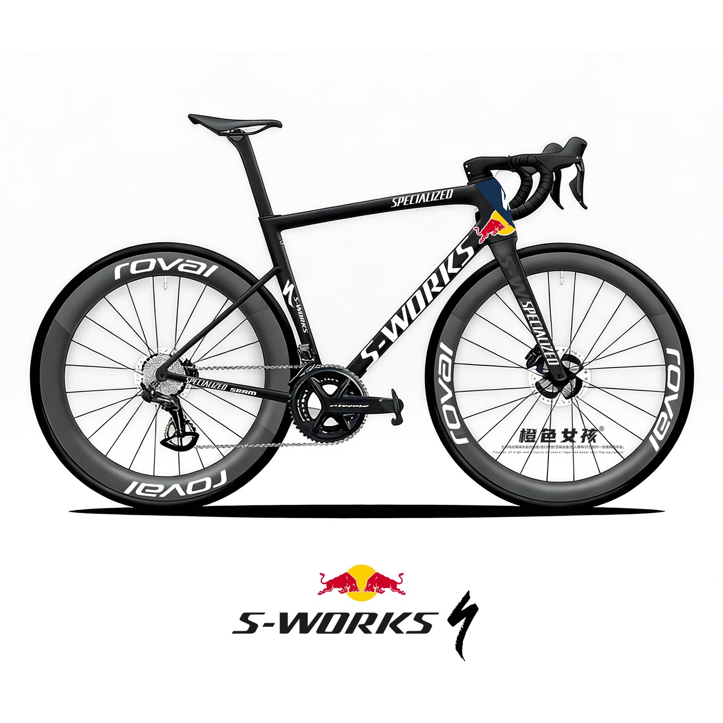 适用S-WORKS公路车闪电公路自行车贴纸改色喷漆涂装车贴防水防晒