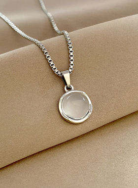 猫眼石圆圈吊坠项链伊茵