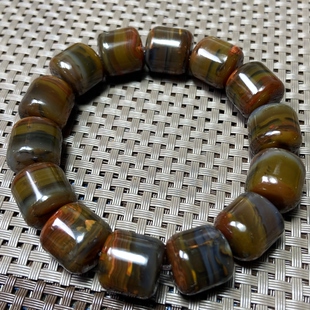 战国红玛瑙手串直径约16毫米河北宣化大梁料精品一物一图特色花纹