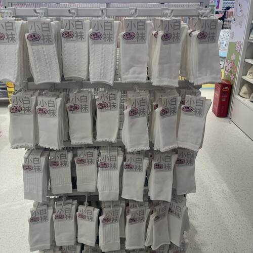 小白袜系列长袜百搭小皮鞋