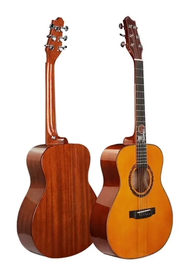 斯麦乐器36寸云杉木单板正桶民谣木吉他亮光圆角木吉它便携小吉他