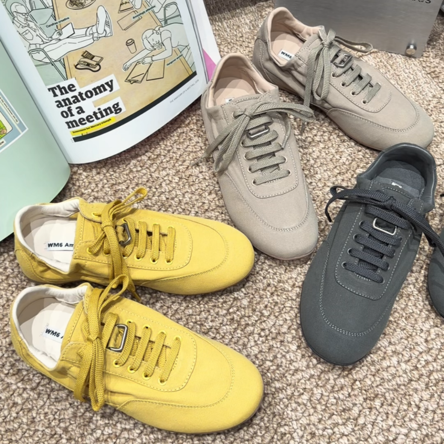 WM6拼色德训鞋女2026春欧货欧洲站系带平底休闲运动鞋布面运动鞋,女鞋,德训鞋,淘宝优惠券,粉丝福利购,淘宝优惠卷