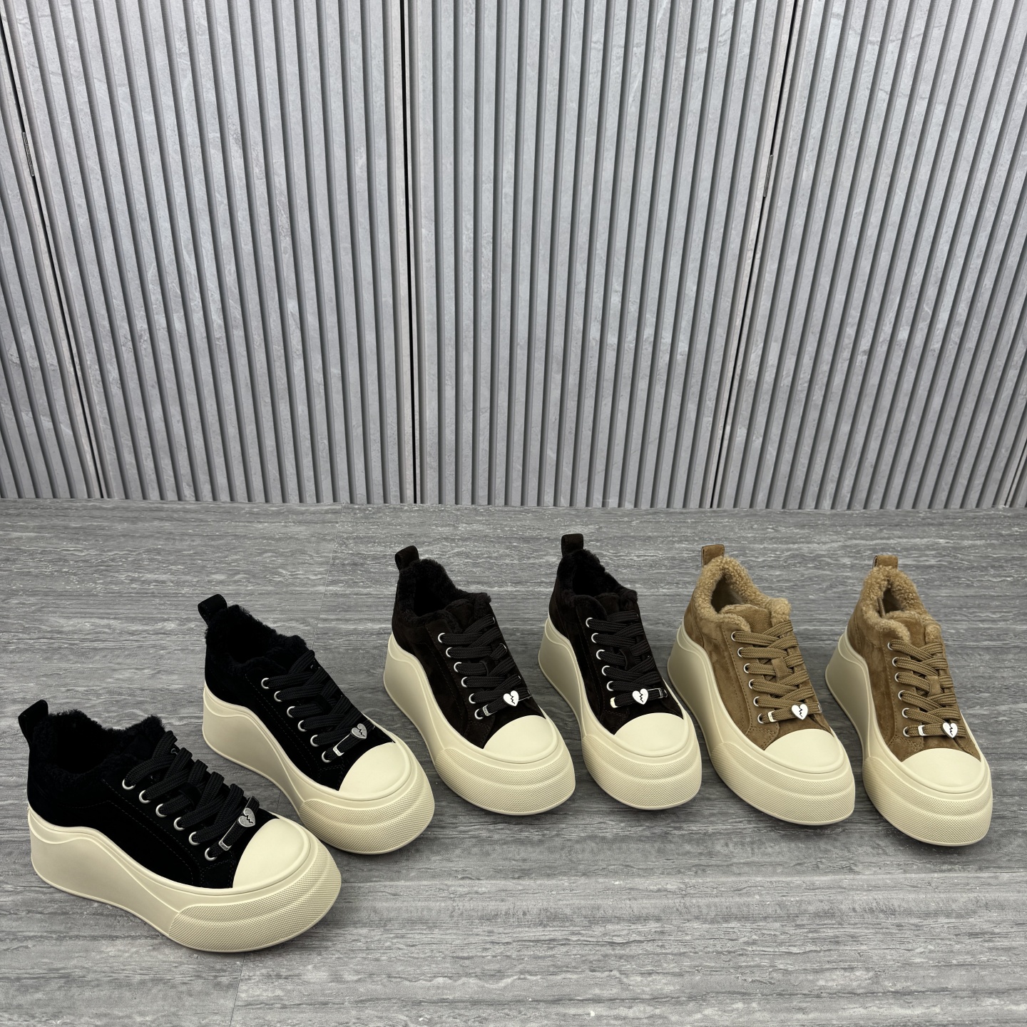 冬款高跟厚底松糕鞋加绒休闲鞋潮