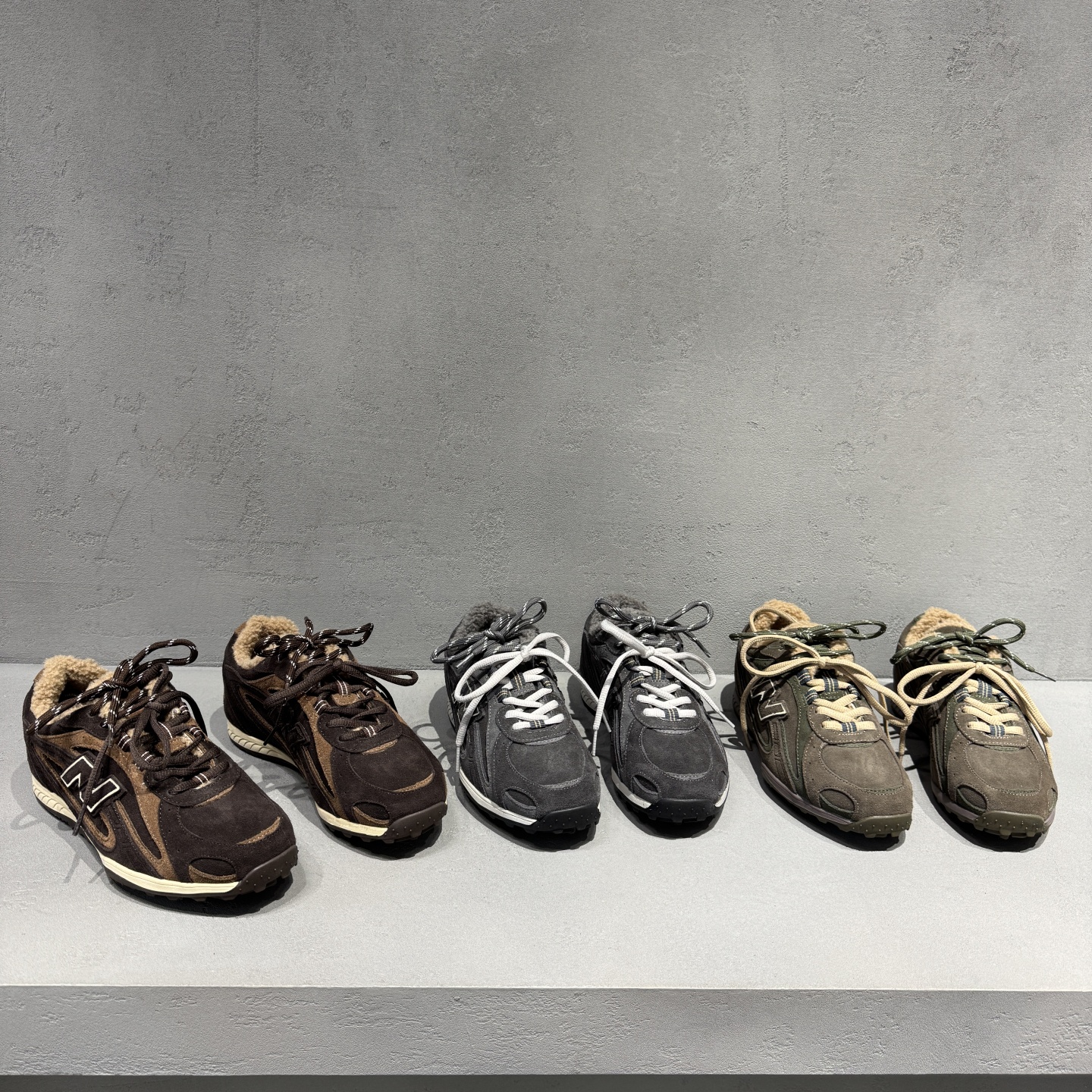 冬季新款低跟平底系带加绒德训鞋