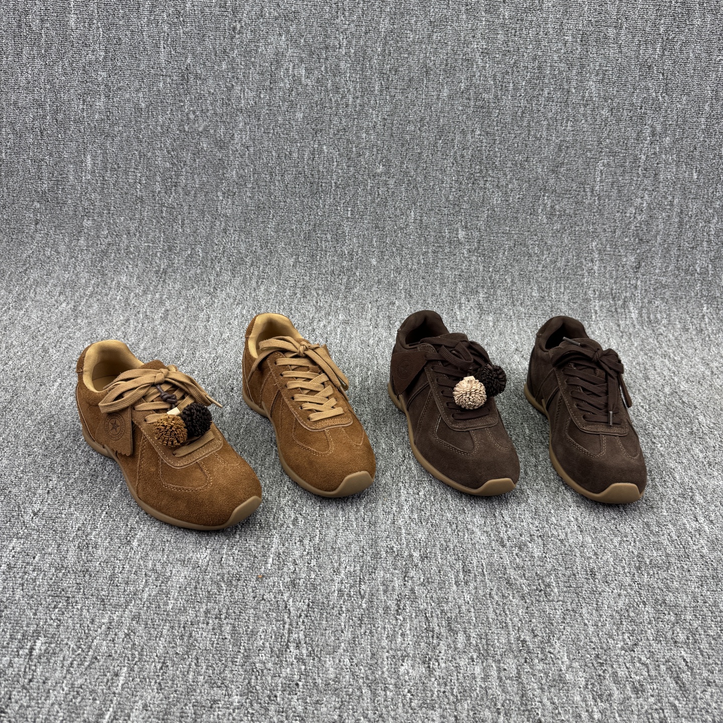 内增高休闲鞋系带磨砂皮德训鞋潮