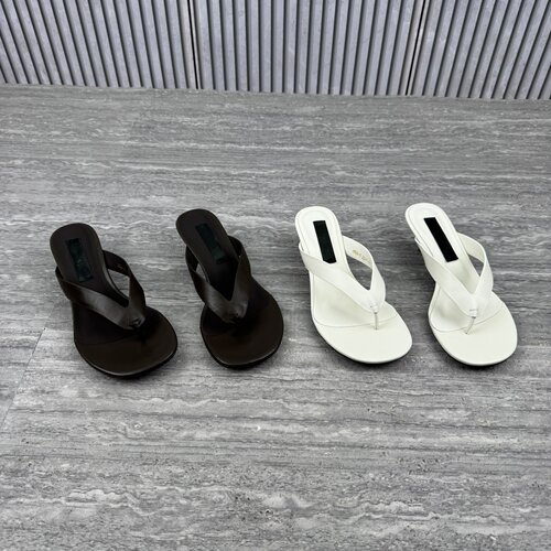 真皮细跟夹脚人字拖女防滑夏季